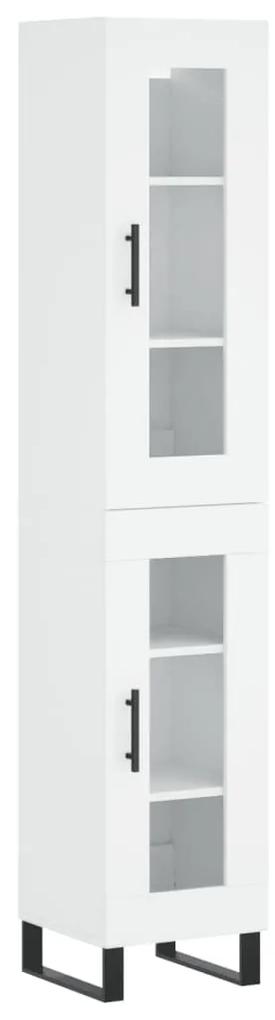 3199449 vidaXL Dulap înalt, alb, 34,5x34x180 cm, lemn prelucrat