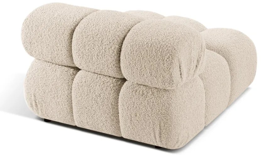 Modul pentru canapea modulară bej cu tapițerie din țesătură bouclé (de mijloc) Bellis – Micadoni Home