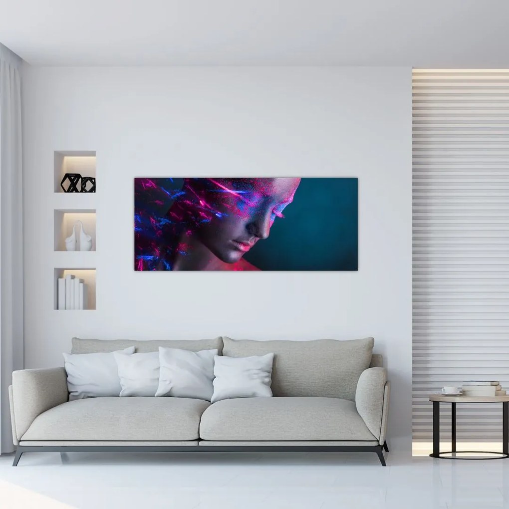 Tablou strălucitor a femeii (120x50 cm)