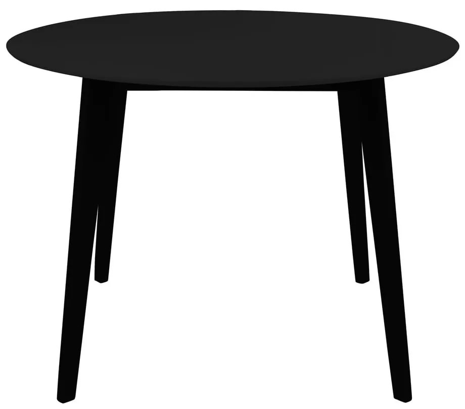 Masă de dining rotundă cu blat negru 105x105 cm Vojens – House Nordic