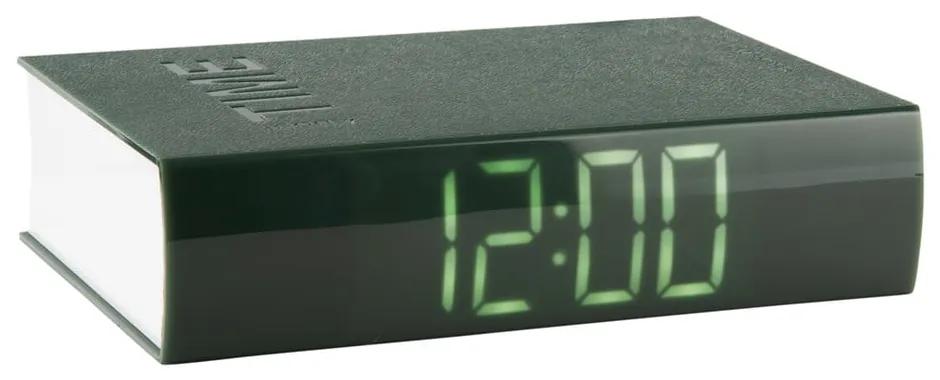 Ceas cu alarmă și LED Karlsson Book, verde