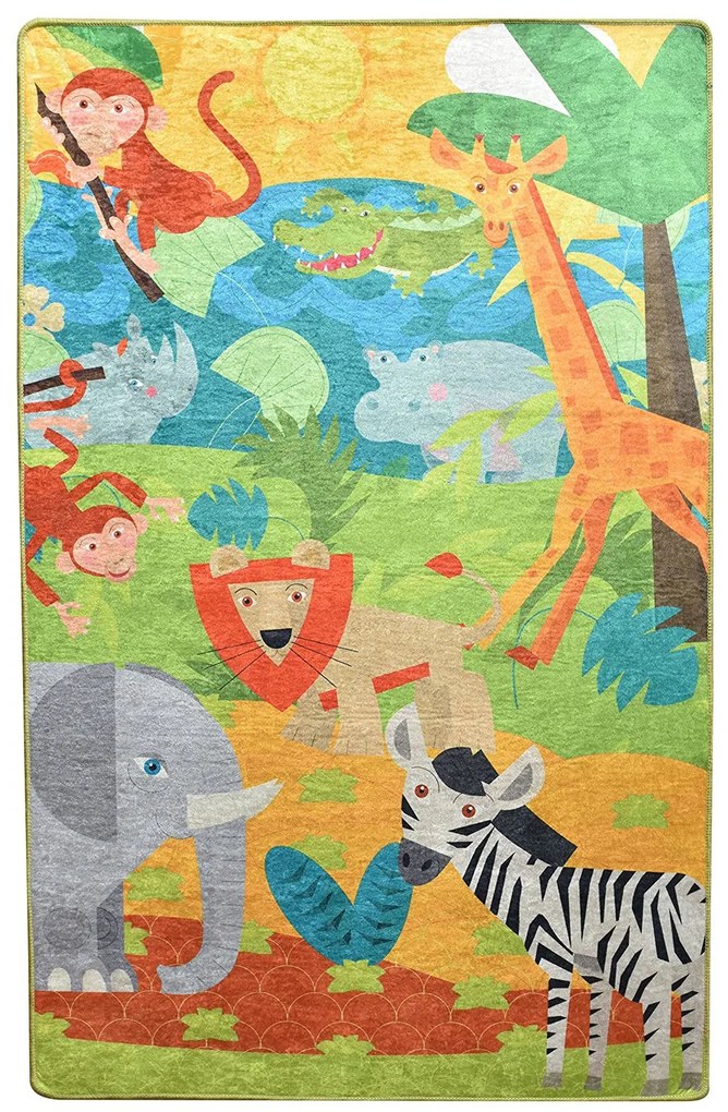 Covor pentru copii Animals Multicolor 100x160 cm