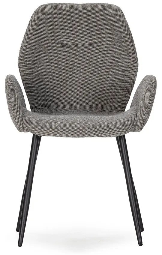 Set de scaune de sufragerie gri 2 buc. tapițat Ansu – Marckeric