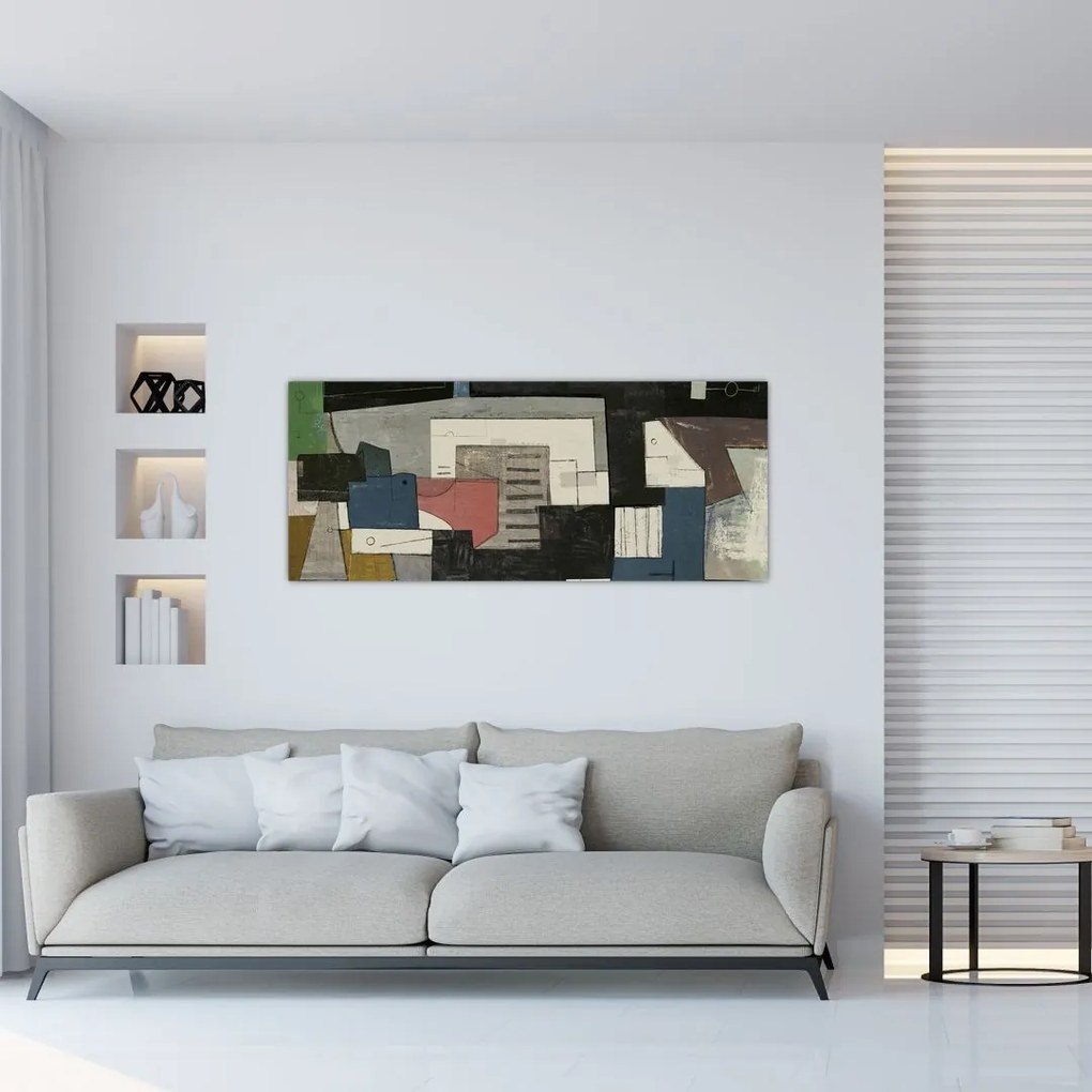 Tablou - Abstracție cubism (120x50 cm)