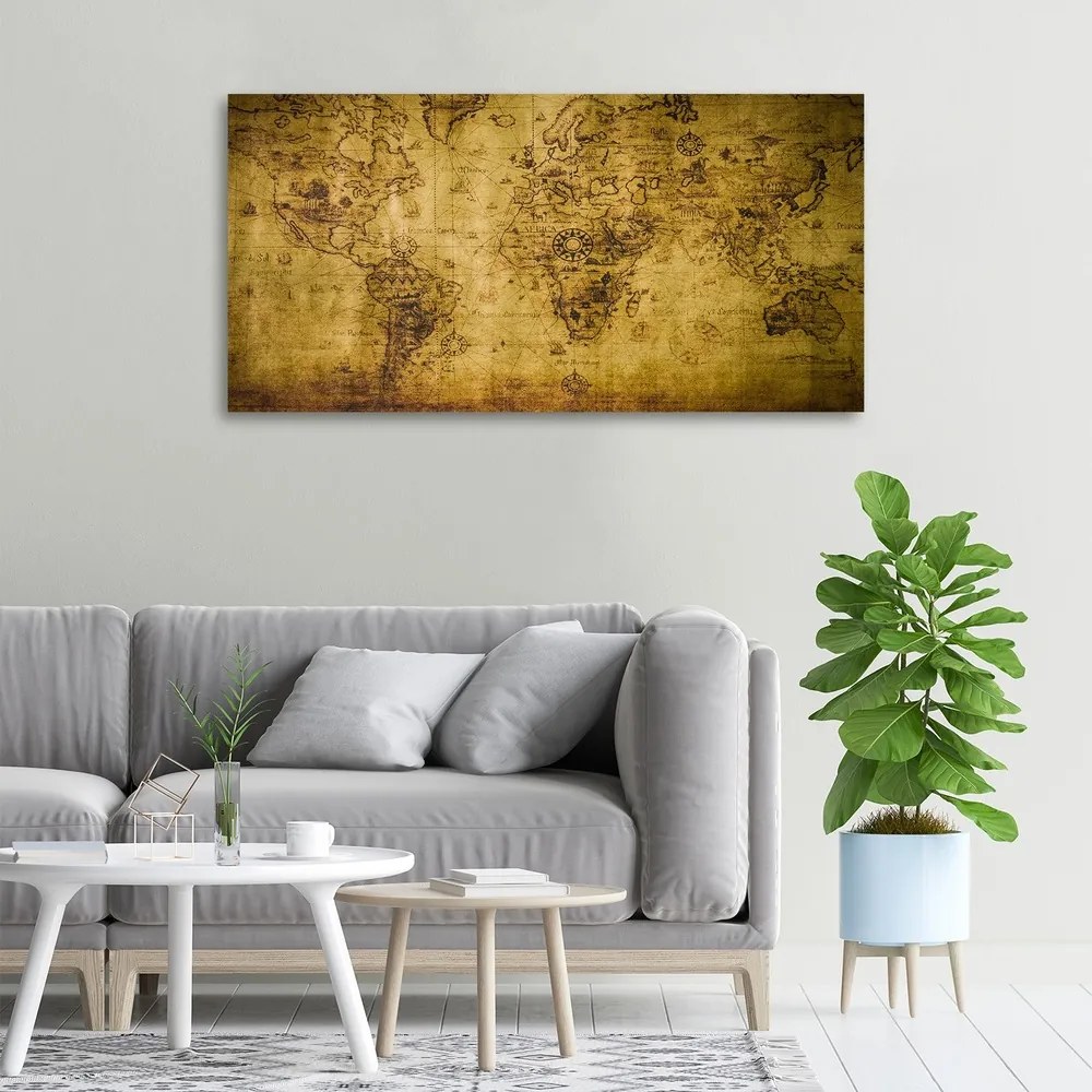 Imprimare tablou canvas Harta lumii vechi