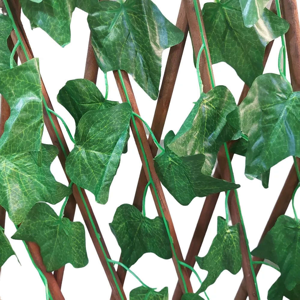 Gard artificial cu frunze verzi STEFANO, Extensibil, 1.2x1.2m