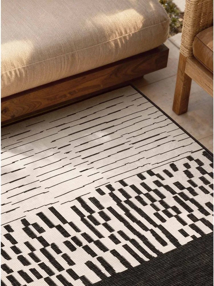 Covor pentru exterior și interior negru/crem 200x300 cm Haringey Acacia – Ted Baker