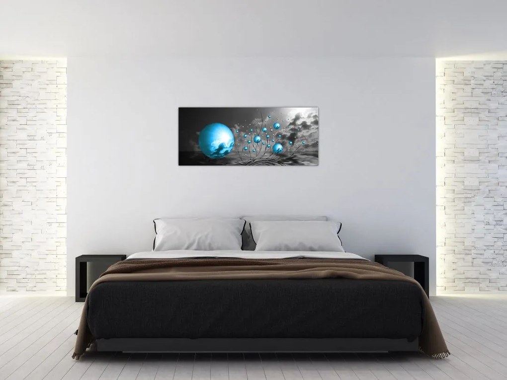 Tabloul bilelor albastru deschis (120x50 cm)