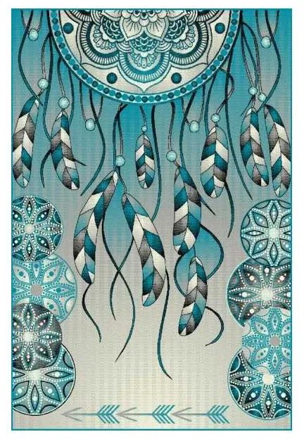 Covor Kolibri  Modern Turcoaz 11617 Selectează mărime: 160 X 230