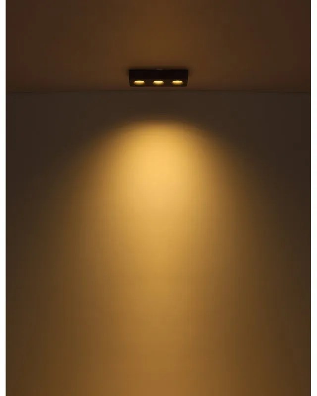 Spot LED aplicat aluminiu gri HANGARAU 3