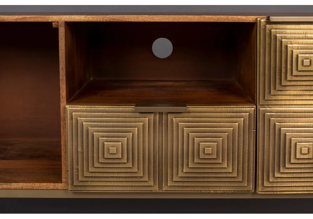 Comodă TV aurie din lemn de mango 40x60 cm Volan – Dutchbone