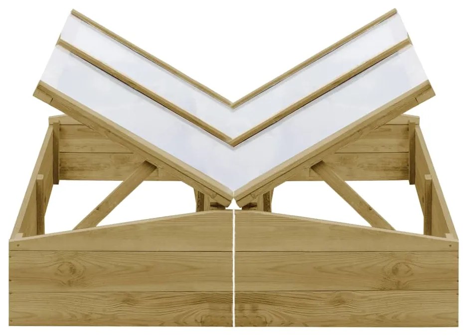 vidaXL Sere, 2 buc., 100 x 50 x 35 cm, lemn de pin tratat