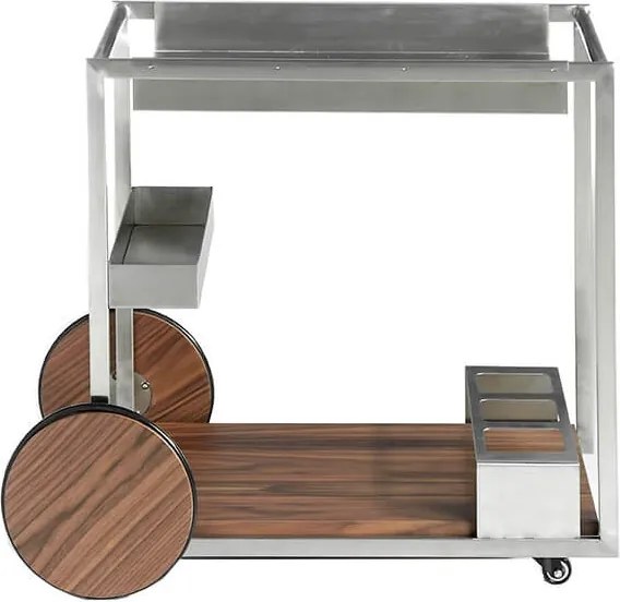 Gheridon/ masuta laterala design LUX Walnut AC 3116-C1701-NOGAL