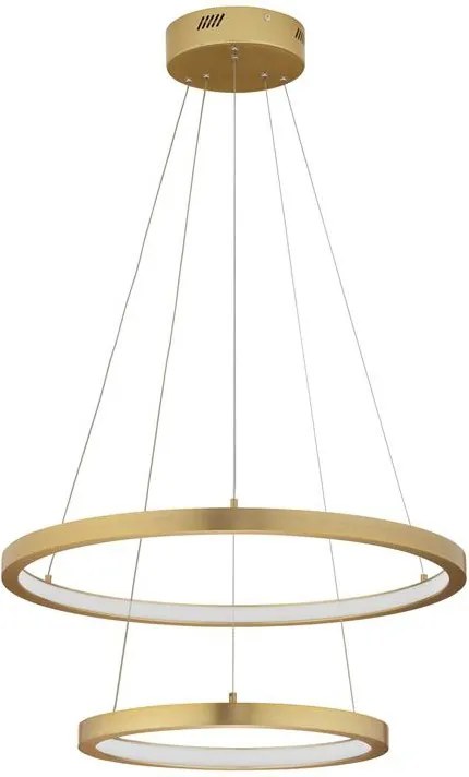 Lustra LED suspendata design circular EMPATIA D-60/40cm aurie