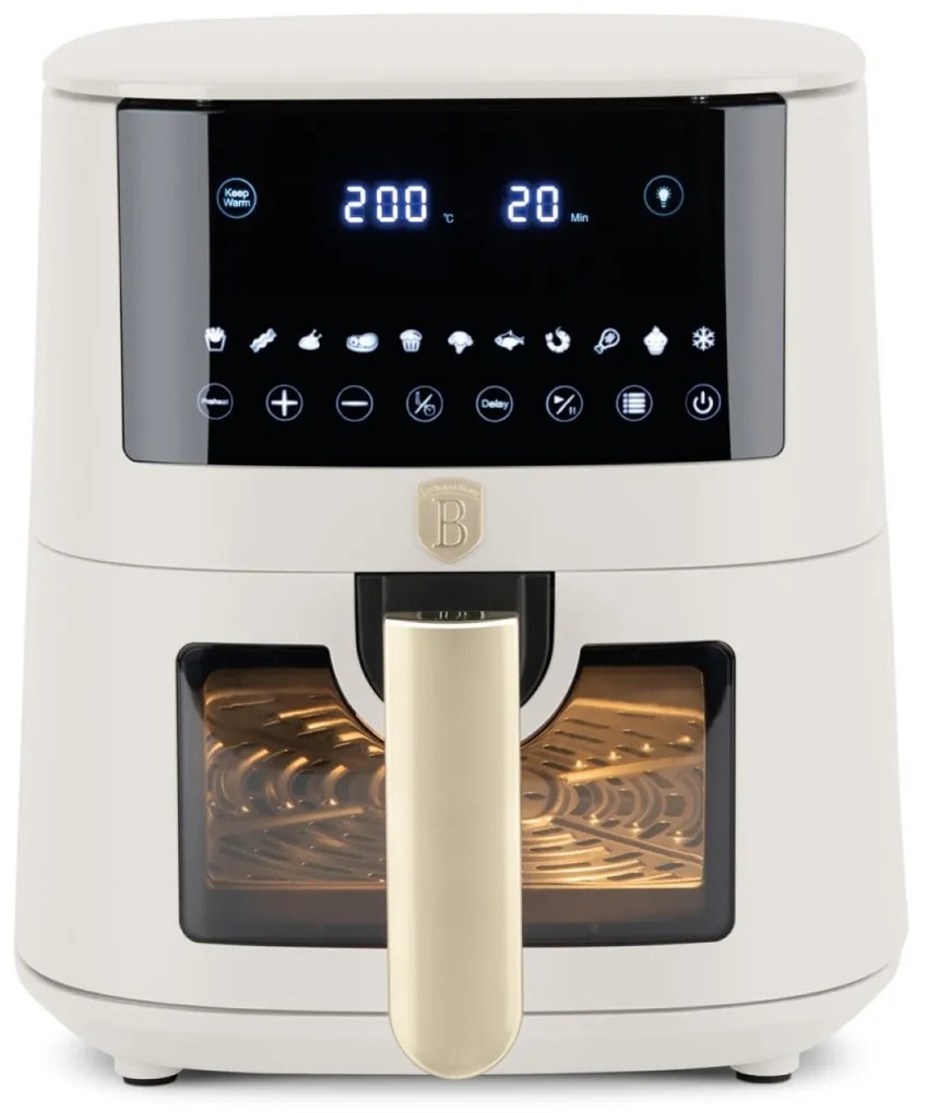 RESIGILAT - Friteuza aer cald capacitate mare 8 l, airfryer Sahara Berlinger Haus BH 9607