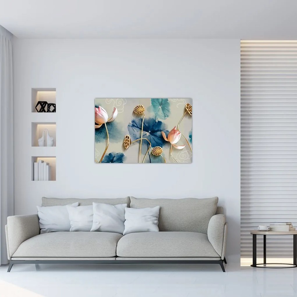 Tablou cu flori (90x60 cm)