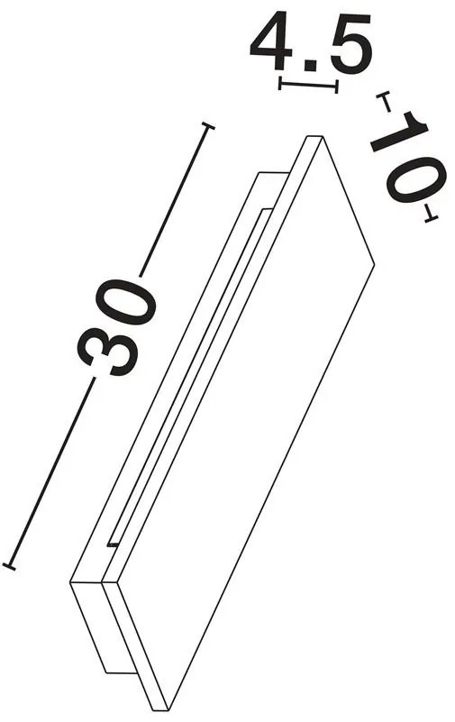 Aplica LED ambientala de exterior IP65 LUNA L-30cm