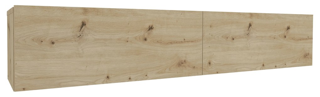 Comoda TV Isla, 2 Usi, Stejar Artisan, 135 x 28 x 25 cm