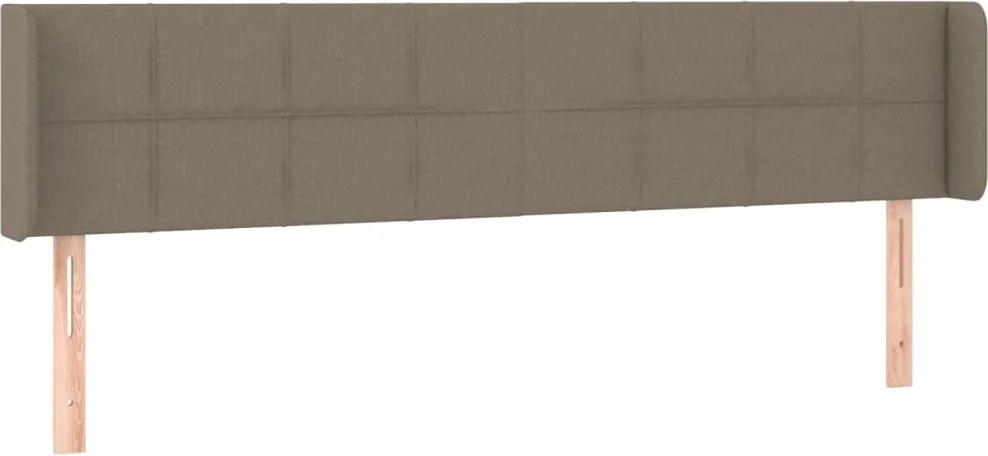 vidaXL Tăblie de pat cu aripioare gri taupe 183x16x78/88 cm textil