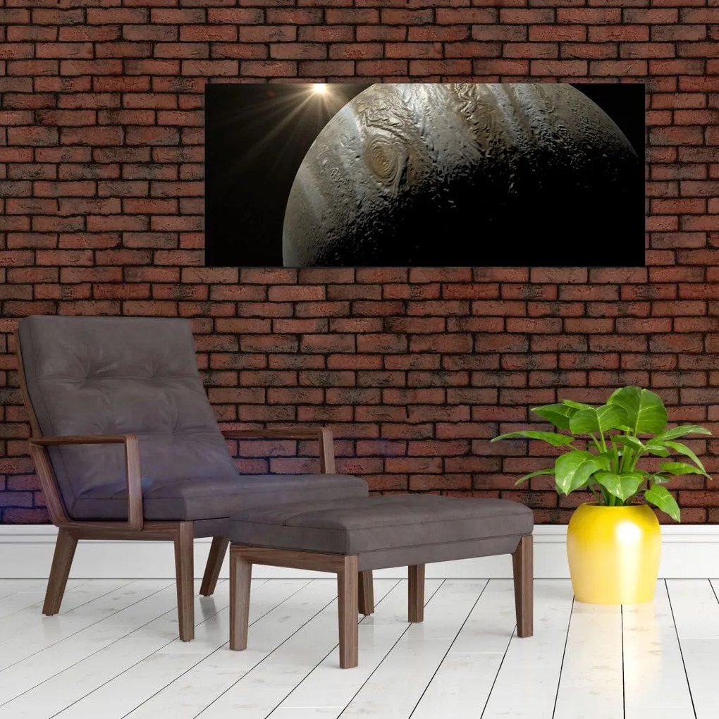 Tablou cu planetă în cosmos (120x50 cm)