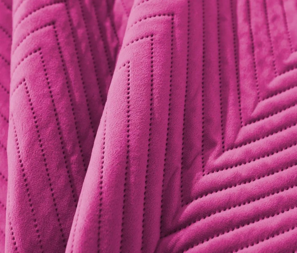 Cuvertura de pat din catifea mov ARROW VELVET Dimensiuni: 170 x 210 cm