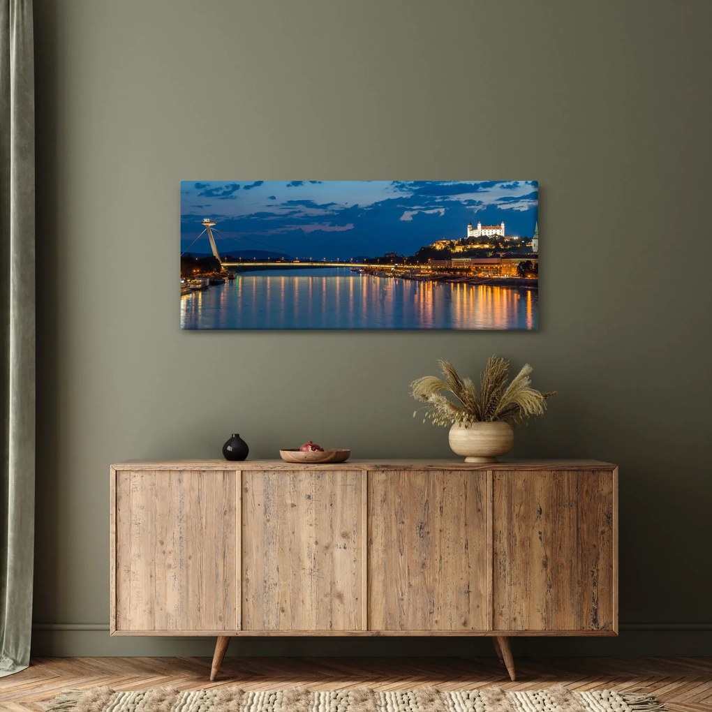 Tablou cu Bratislava și palat (120x50 cm)