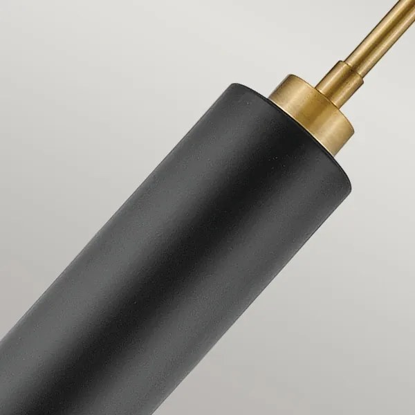 Hinkley HK-CEDRIC-P-M-BK - Lustru cu tijă CEDRIC, 2xE27/60W/230V, Ø33 cm, auriu/negru