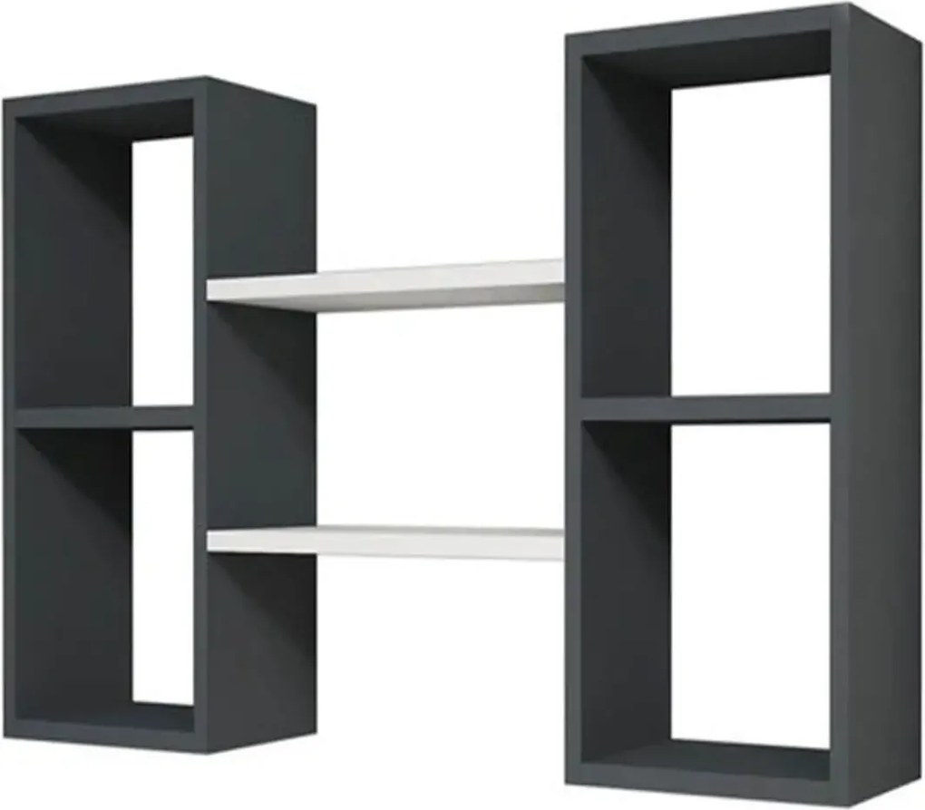 Raft de perete, Matilda Homs, gri antracit/alb, 60 x 105 x 20 cm, PAL