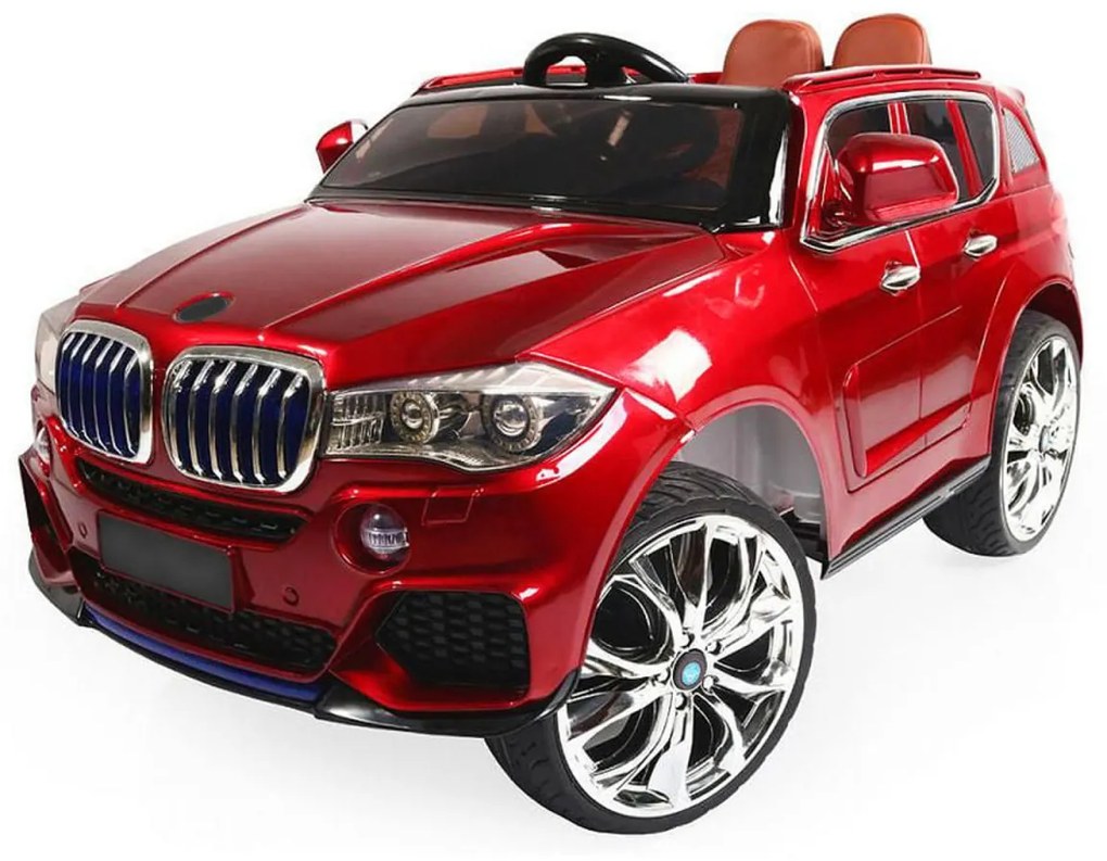 Masinuta Electrica cu Roti din Cauciuc NOVOKIDS™, Display LCD cu Redare MP4 Desene sau Muzica, Scaun de Piele, Model Offroad, Baterie Performanta