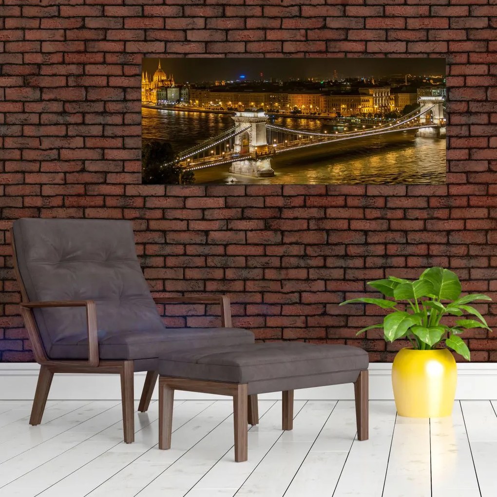 Tablou orașului nocturn (120x50 cm)