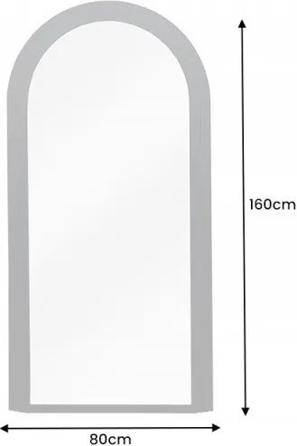 Oglinda de perete decorativa Art Deco 160cm, negru