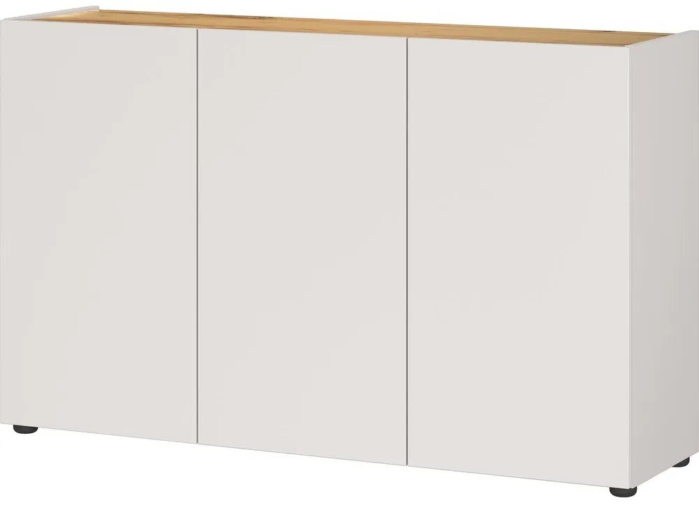 Dulap crem cu aspect de lemn de stejar 120x76x34 cm Adrano – Germania