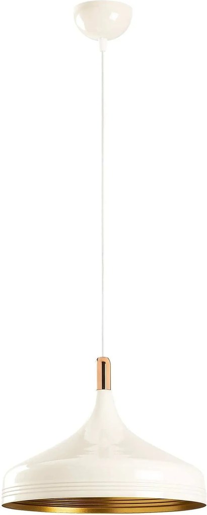 Lustra SAGLAM 3723, alb/auriu, metal, 36x38-124 cm