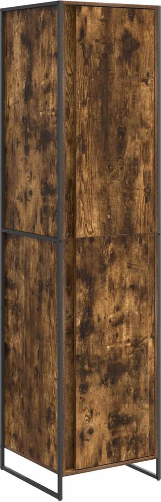 vidaXL Dressing 2 pcs Stejar fumuriu 50 x 50 x 200 cm Lemn compozit