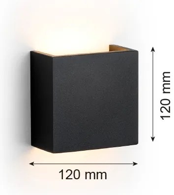 Aplică LED GENT LED/3,6W/230V 3000K negru Argon 8359