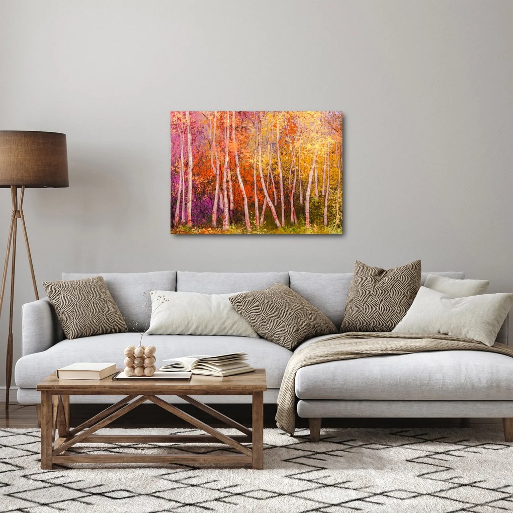 Tablou - Pădurea colorată (70x50 cm)