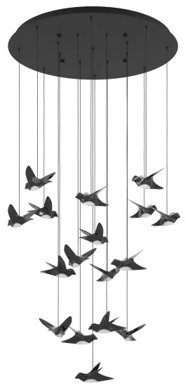 Lustră LED dimabilă pe cablu Eglo 390352 PARATEBUENO 17xLED/3W/230V negru