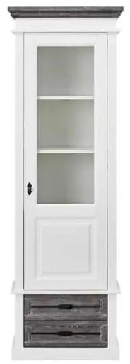 Vitrina Cabana Alb Si Antracite, Dreapta, 66.3 Cm