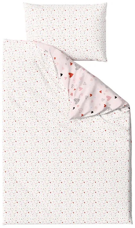 Lenjerie de pat din crepon pentru patut Renforce LOVITA roz Dimensiune lenjerie de pat: 45 x 65 cm | 90 x 140 cm