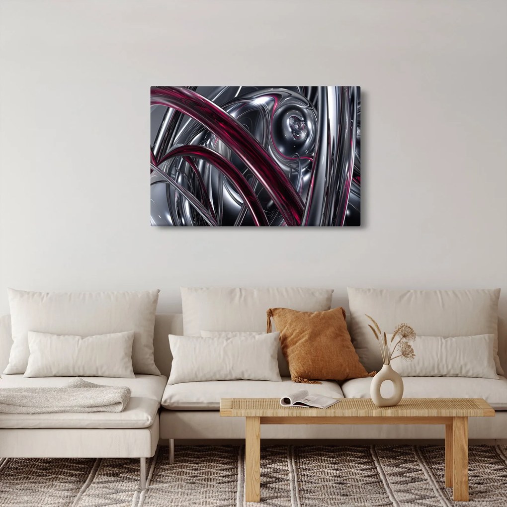 Tabloul cu abstracție gri (90x60 cm)