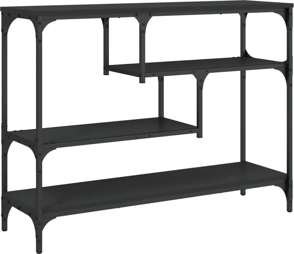 vidaXL Măsuță consolă, negru, 100x30x75 cm, lemn compozit