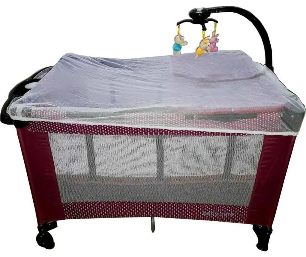 Patut Pliant, Tarc copii Baby Care™ NEST, Pliabil pe 2 Niveluri cu muzica si Masa infasat, Jucarie Carusel cu jucarii din plus, geanta transport