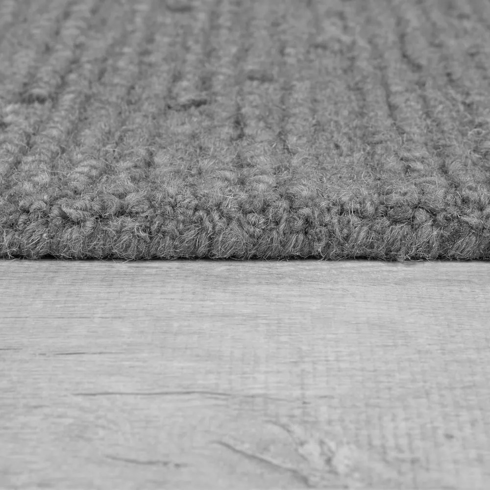 Covor gri țesut manual din lână 160x230 cm Harris Boucle – Flair Rugs