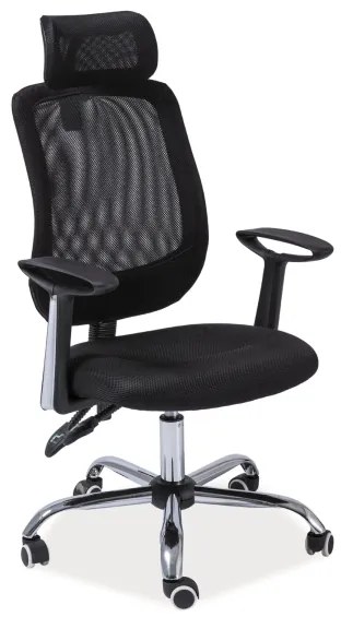 Scaun de birou negru FLEXISEAT Q-118