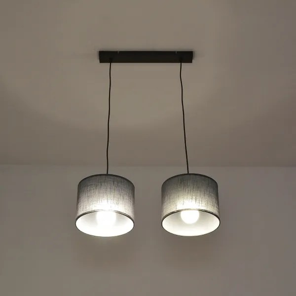 Lustră pe cablu ALBA 2xE27/15W/230V gri