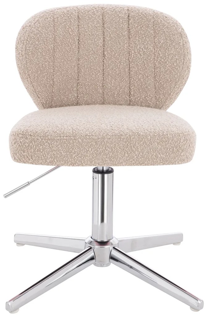 HR193CROSS Scaun Latte Boucle cu Bază Cromata