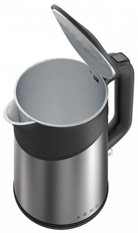 Cana electrica AENO AEK0003, 2200W, 1.7 L, Protectie STRIX, Pereti dubli, Protectie supraincalzire, Grafit/Negru