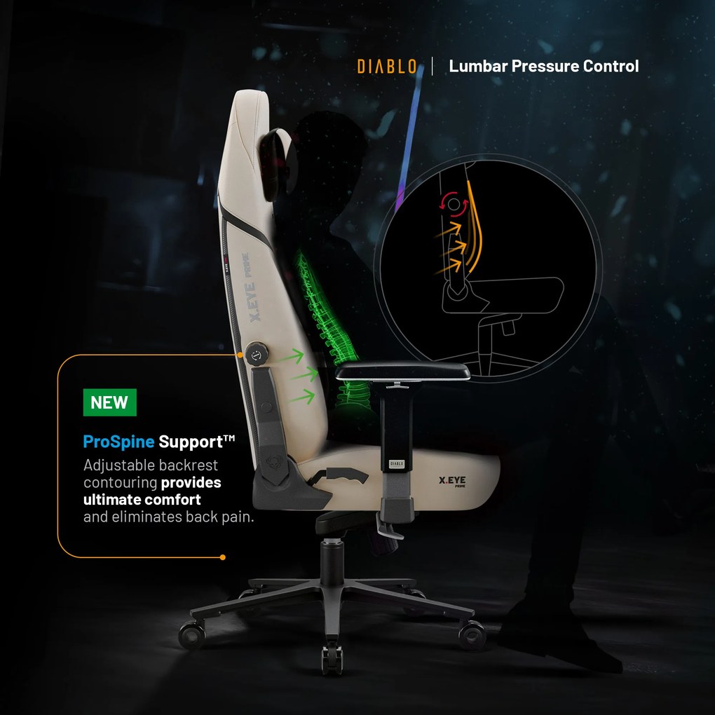 Scaun Gaming Diablo X.Eye Prime, Normal Size, Desert Storm