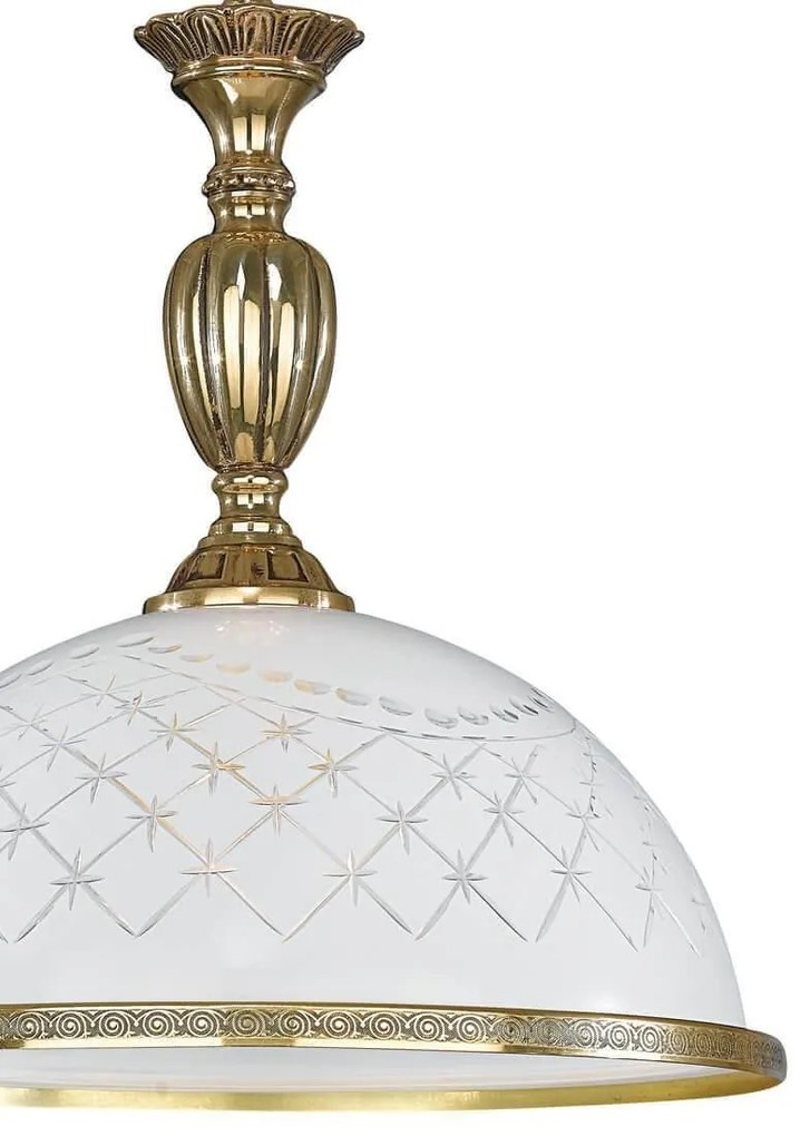Lustra / Pendul clasic alama/sticla realizat manual 7102