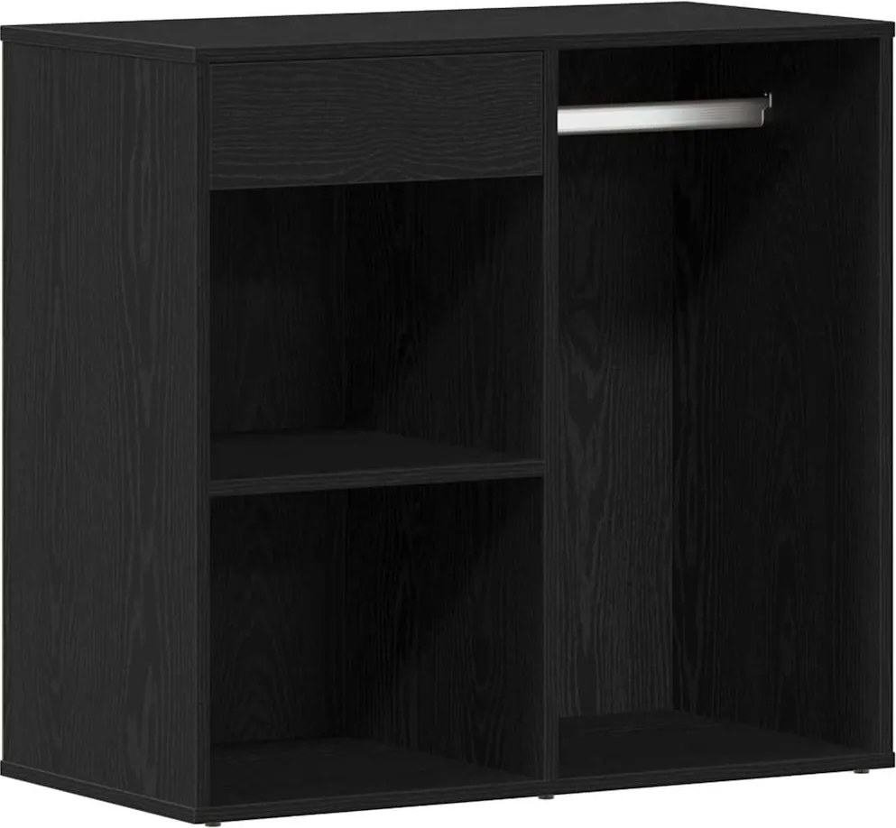 vidaXL Dulap Cosmetic Stejar Negru 80 x 40 x 75 cm Lemn compozit